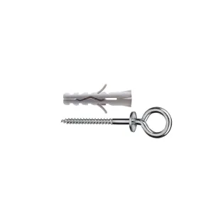 Tasselli in nylon Ø 6 x 30 senza collarino con occhiolo chiuso