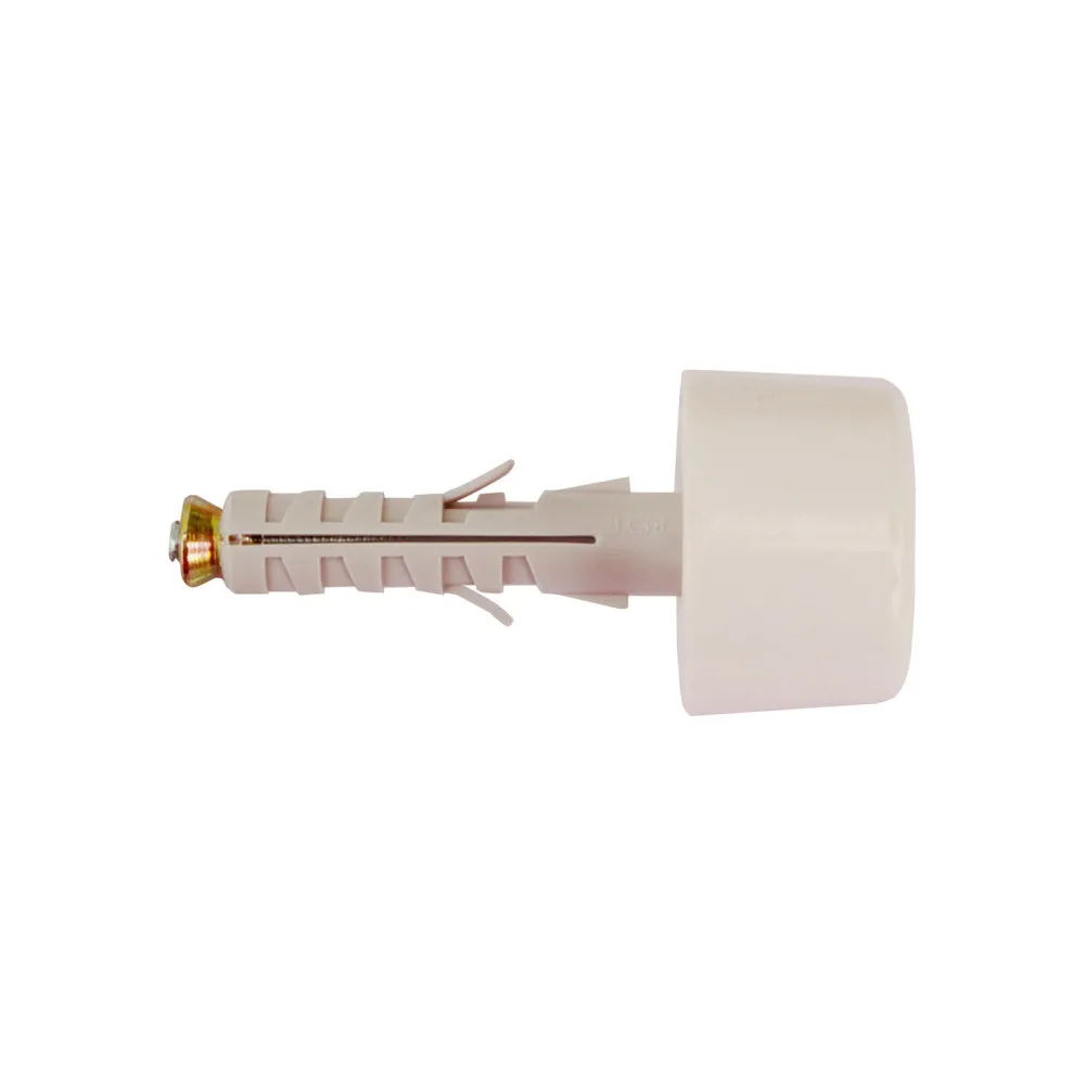 Tassello in nylon Ø 9 x 40 con paracolpo in gomma bianco 2pz.