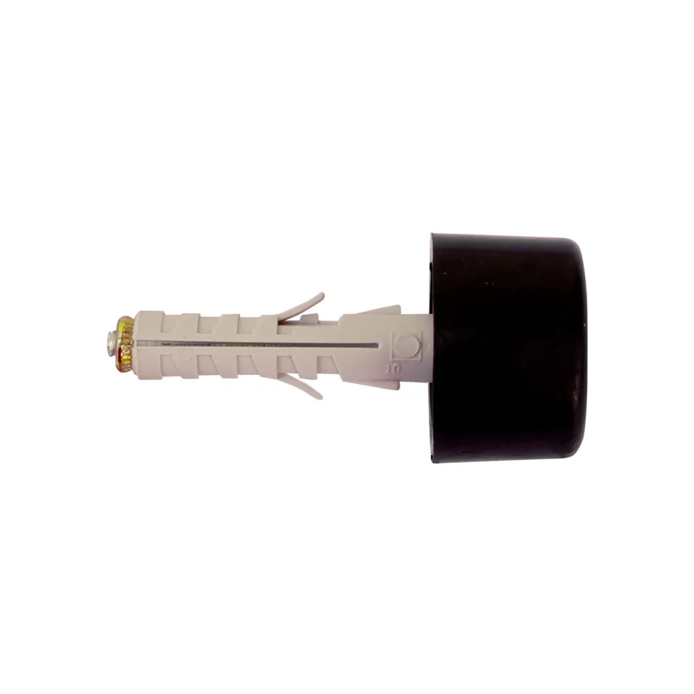 Tassello in nylon Ø 9 x 40 con paracolpo in gomma nero 2pz.