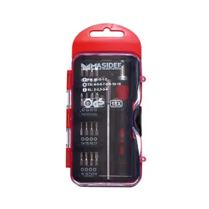 Set bit assortiti con prolunga da 120 mm. 18 pz.