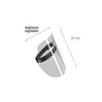 VISIERA PROTETTIVA REGOLABILE TRASPARENTE IN PVC CON COPERTURA