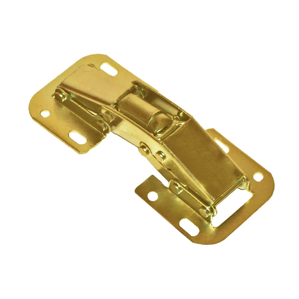 Cerniere "Easy on" con molla - ottonata - 2 pz. Cerniere "Easy on" con molla - ottonata - 2 pz.
