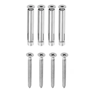 GANCIO GIREVOLE PER ANCORAGGIO A SOFFITTO BASE TONDA ACCIAIO INOX + KIT FISSAGGIO