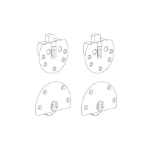 Kit per ante scorrevoli (per binari rif. 1)