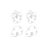 Kit per ante scorrevoli (per binari rif. 1)