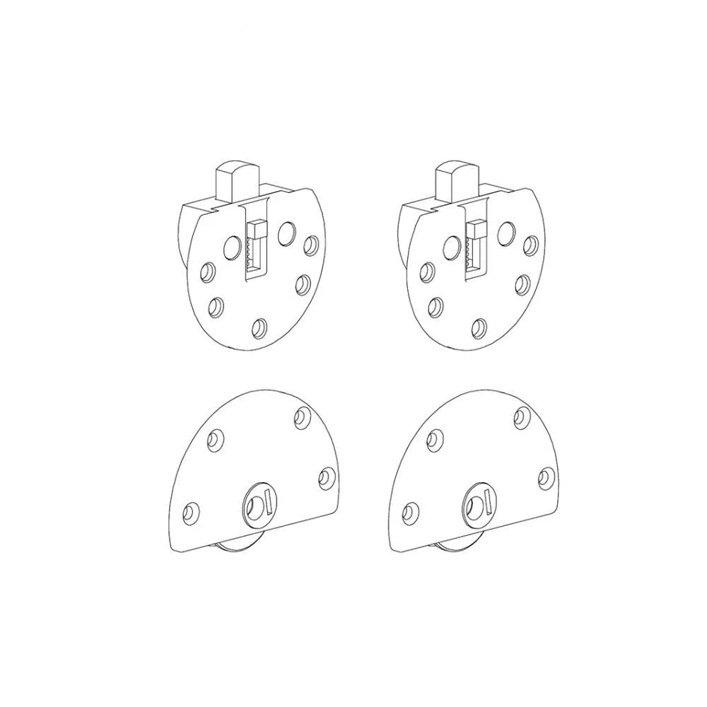 Kit per ante scorrevoli (per binari rif. 1)