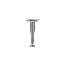 Piedino conico con flangia Ø 25 H.100mm. cromo