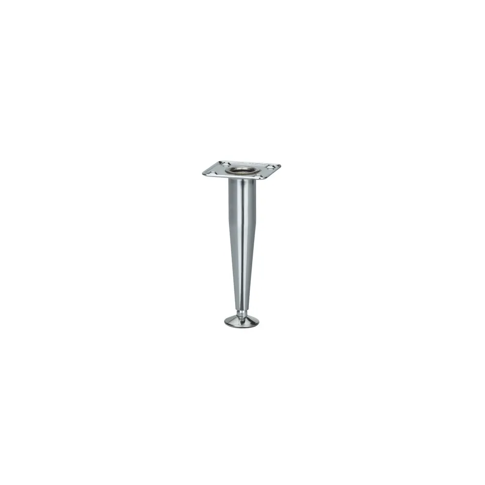 Piedino conico con flangia Ø 25 H.100mm. cromo Piedino conico con flangia Ø 25 H.100mm. cromo