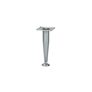 Piedino conico con flangia Ø 25 H.100mm. cromo