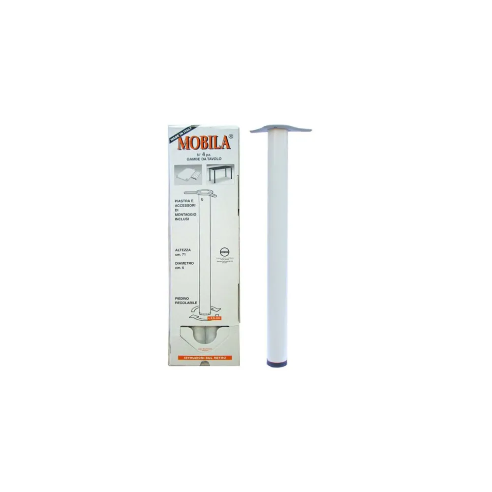 KIT GAMBE TAVOLO BIANCHE 60X710 pz4