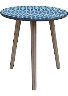 Table d'appoint ronde gris