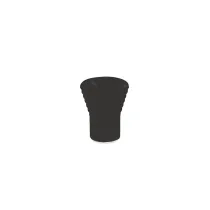 POMOLO RIGATO IN PLASTICA NERO Ø 15MM.