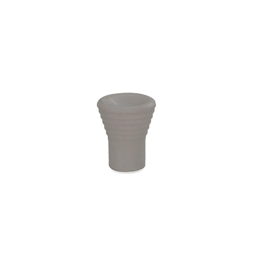 POMOLO RIGATO IN PLASTICA GRIGIO Ø 15MM.
