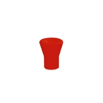 POMOLO RIGATO IN PLASTICA ROSSO Ø 15MM.