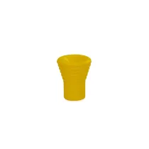 POMOLO RIGATO IN PLASTICA GIALLO Ø 15MM.