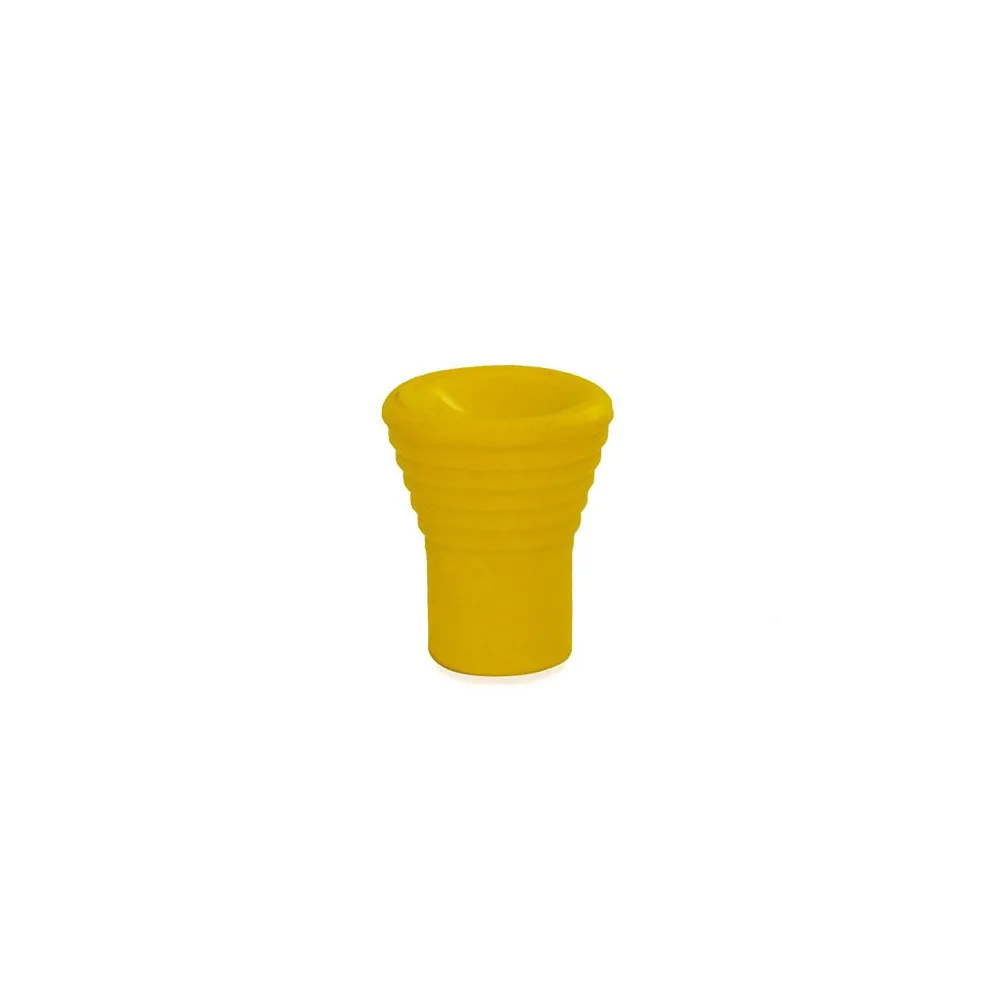 POMOLO RIGATO IN PLASTICA GIALLO Ø 15MM.