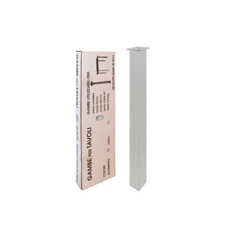 Kit gambe tonde serie "Easy" 4 pz. Ø 50 - H.710 mm. Colore Bianco Kit gambe tonde serie "Easy" 4 pz. Ø 50 - H.710 mm. Colore Bianco