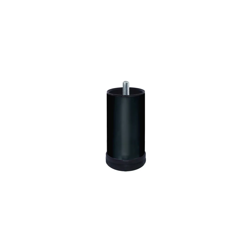 Piede tondo in metallo Ø 60 - H.120 mm. Nero Piede tondo in metallo Ø 60 - H.120 mm. Nero