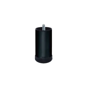 Piede tondo in metallo Ø 60 - H.120 mm. Nero