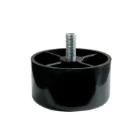 PIEDINO IN PLASTICA Ø78 H60 PERNO FILETTATO M10X30N NERO