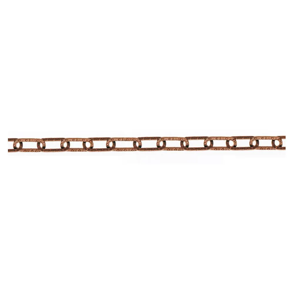 Catena decorativa pretagliata Ø 2 mm. in acciaio martellato brunito 2,5 mt.