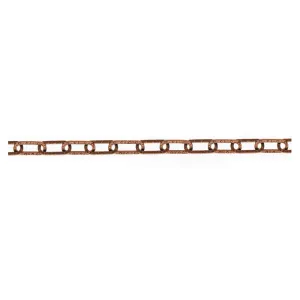 Catena decorativa pretagliata Ø 2 mm. in acciaio martellato brunito 2,5 mt.