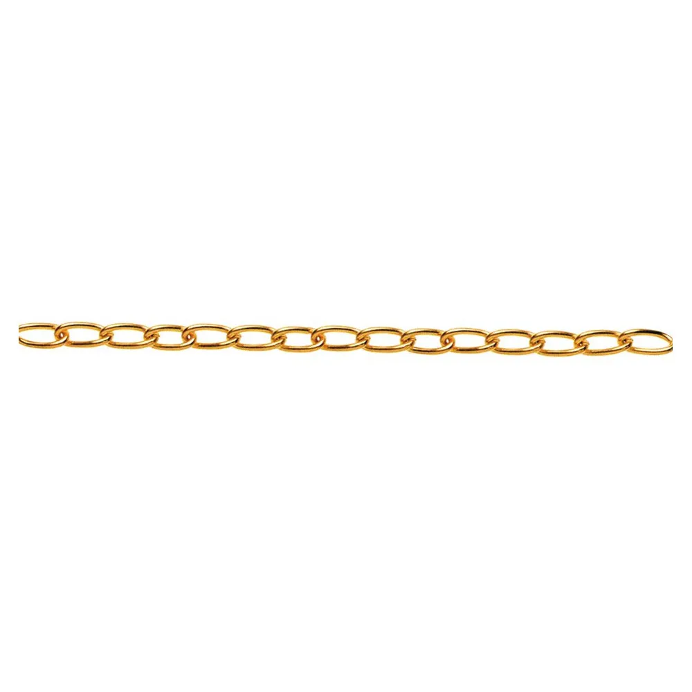 Catena decorativa pretagliata Ø 2 mm. in acciaio ottonato 2,5 mt.