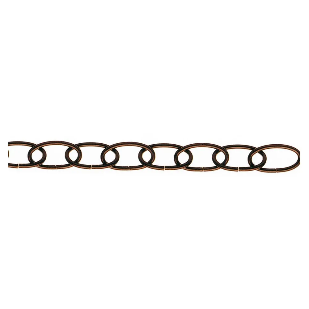 Catena ornamentale ovale Ø 2,8 mm. in acciaio brunito 25 mt. Catena ornamentale ovale Ø 2,8 mm. in acciaio brunito 25 mt.
