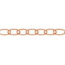 Catena ornamentale ovale Ø 2,8 mm. in acciaio ramato 25 mt.