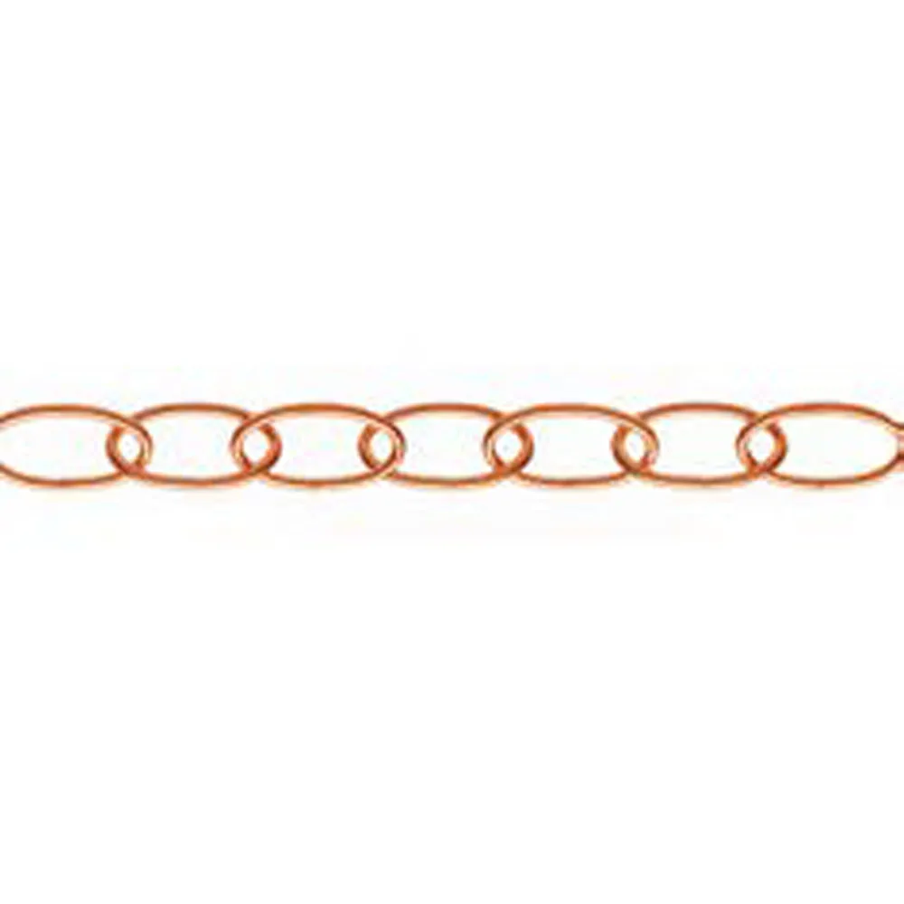 Catena ornamentale ovale Ø 2,8 mm. in acciaio ramato 25 mt. Catena ornamentale ovale Ø 2,8 mm. in acciaio ramato 25 mt.