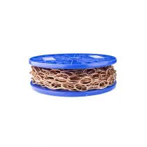 Catena ornamentale ovale Ø 2,8 mm. in acciaio ramato 25 mt.