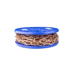 Catena ornamentale ovale Ø 2,8 mm. in acciaio ramato 25 mt.