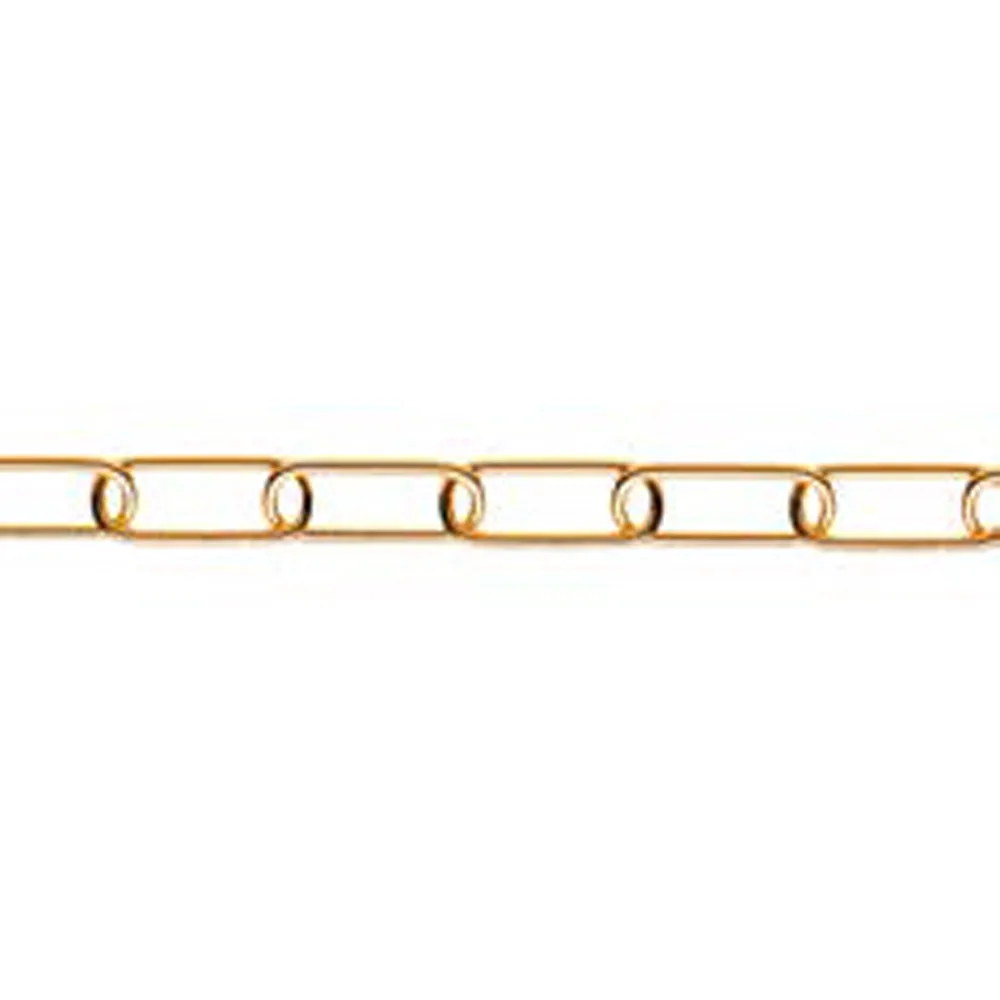 CATENA ORNAMENTALE MAGLIA LUNGA Ø2,8MM IN ACCIAIO OTTONATO 30MT CATENA ORNAMENTALE MAGLIA LUNGA Ø2,8MM IN ACCIAIO OTTONATO 30MT