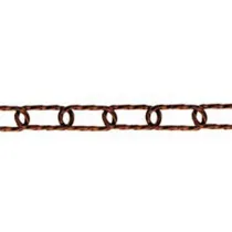 Catena ornamentale ritorta Ø 3,8 mm. in acciaio brunito 15 mt.