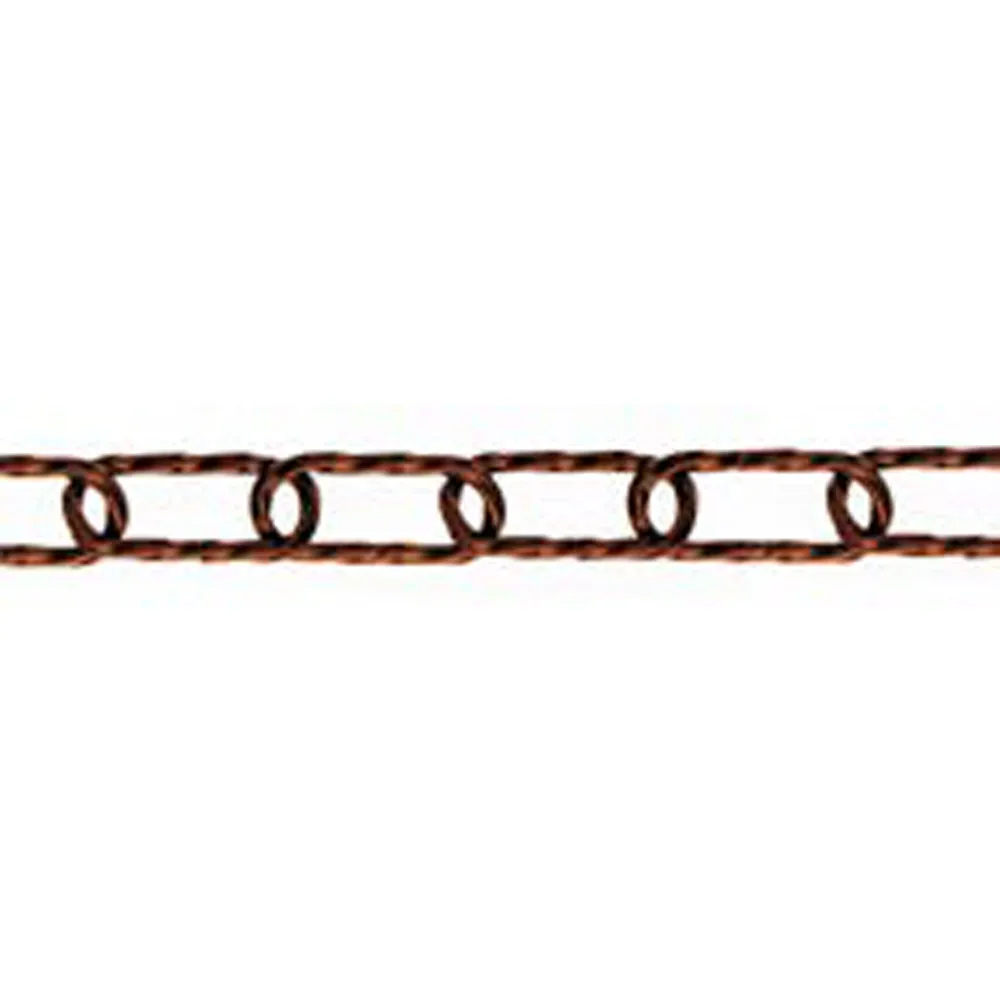 Catena ornamentale ritorta Ø 3,8 mm. in acciaio brunito 15 mt. Catena ornamentale ritorta Ø 3,8 mm. in acciaio brunito 15 mt.