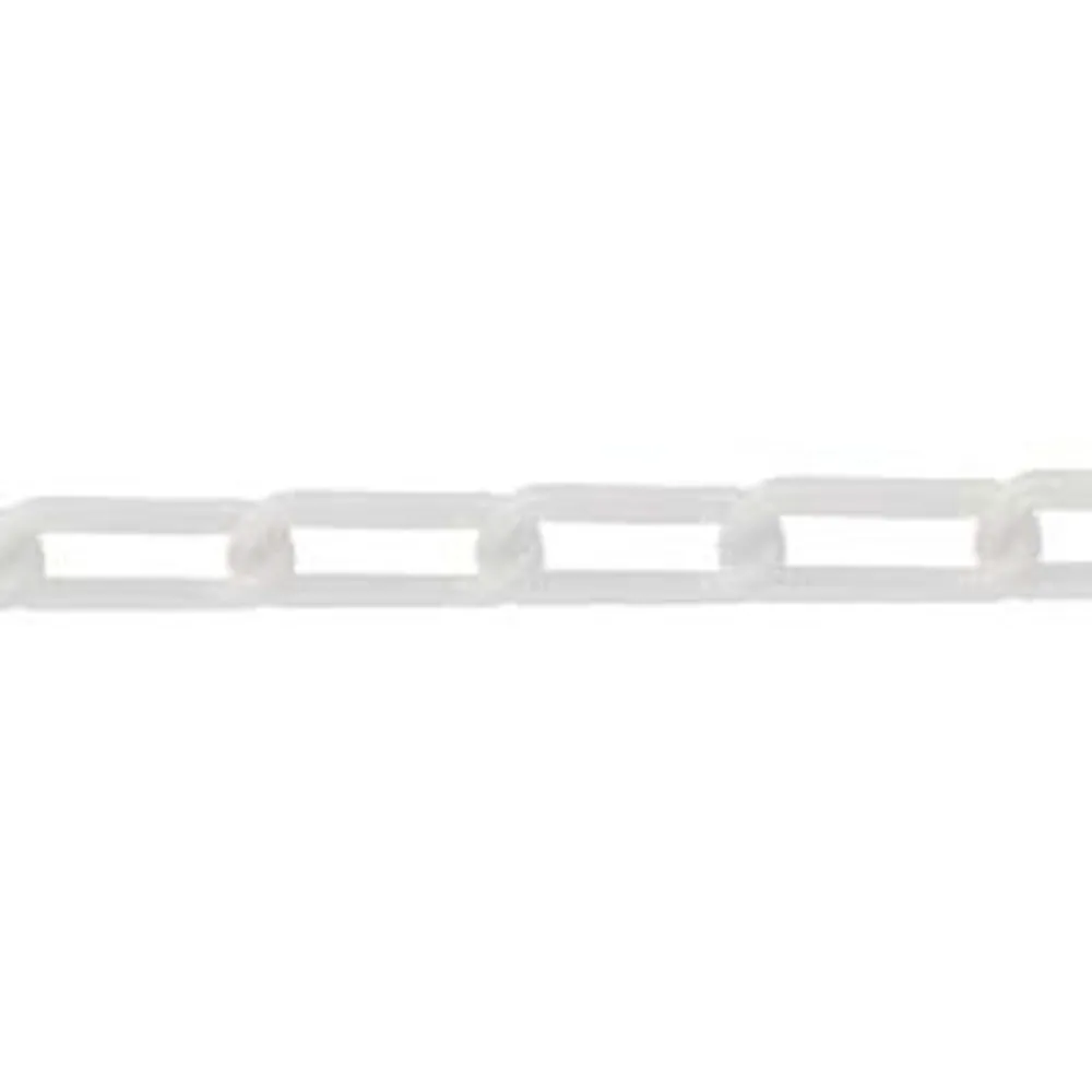 Catena in plastica Ø 6 mm. bianco (Al metro) Catena in plastica Ø 6 mm. bianco (Al metro)