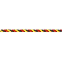 Corda in polipropilene Ø 6 mm. 55 mt. - nero-rosso-giallo. Al metro