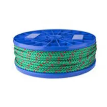 Corda in polipropilene Ø 6 mm. Colore verde-rosso Al metro
