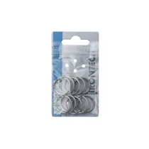 Anelli portachiavi Ø 22 mm. in acciaio nichelato 10 pz.