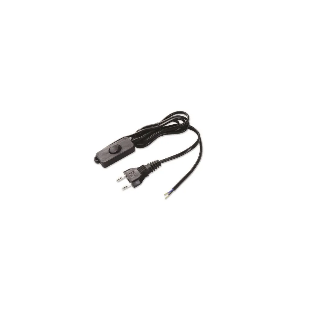CAVO ML.1,5 2X0,75 CON INTERRUTTORE NERO CAVO ML.1,5 2X0,75 CON INTERRUTTORE NERO