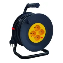 AVVOLGICAVO LEXMAN 25MT SPINA 16A 4 PRESE UNIVERSALI A TAMBURO FISSO