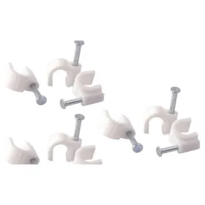 FISSACAVI PVC CON CHIODO Ø 8 MM. CONFEZIONE 60 PZ.