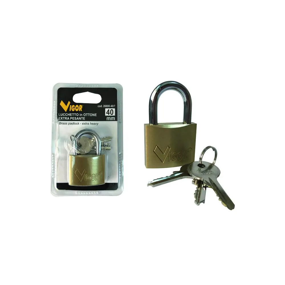 LUCCHETTI VIGOR OTTONE EXTRA-PESANTE 40MM LUCCHETTI VIGOR OTTONE EXTRA-PESANTE 40MM