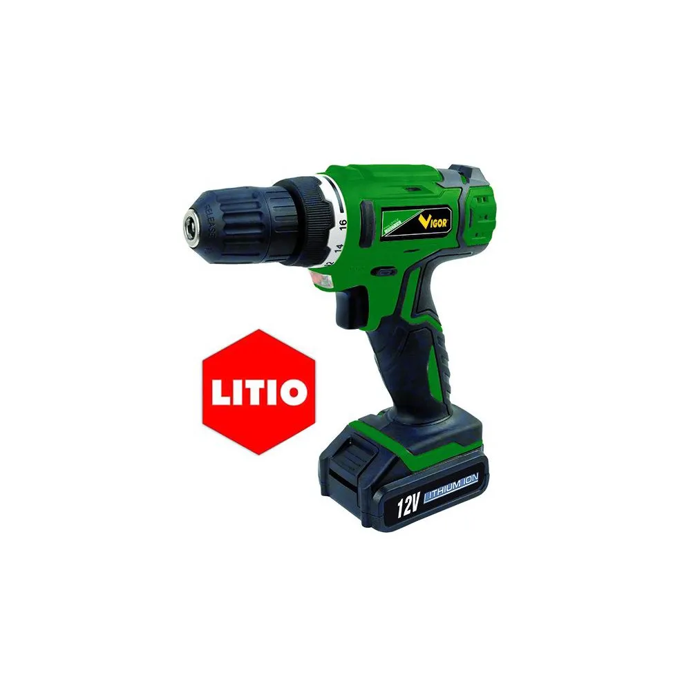 TRAPANO AVVITATORE VIGOR GREEN-LINE TB-12 LITIO
