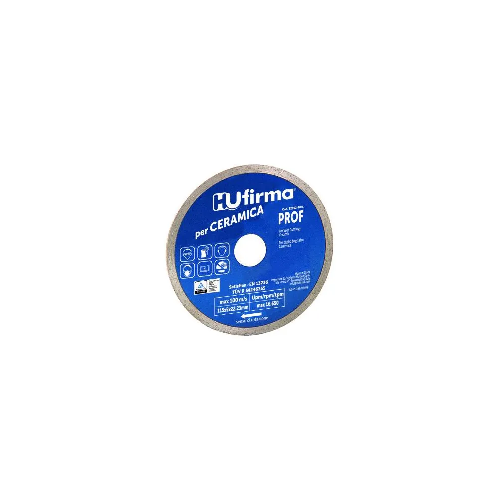 DISCHI DIAMANTATI CORONA CONTINUA PER CERAMICA Ø115MM. DISCHI DIAMANTATI CORONA CONTINUA PER CERAMICA Ø115MM.