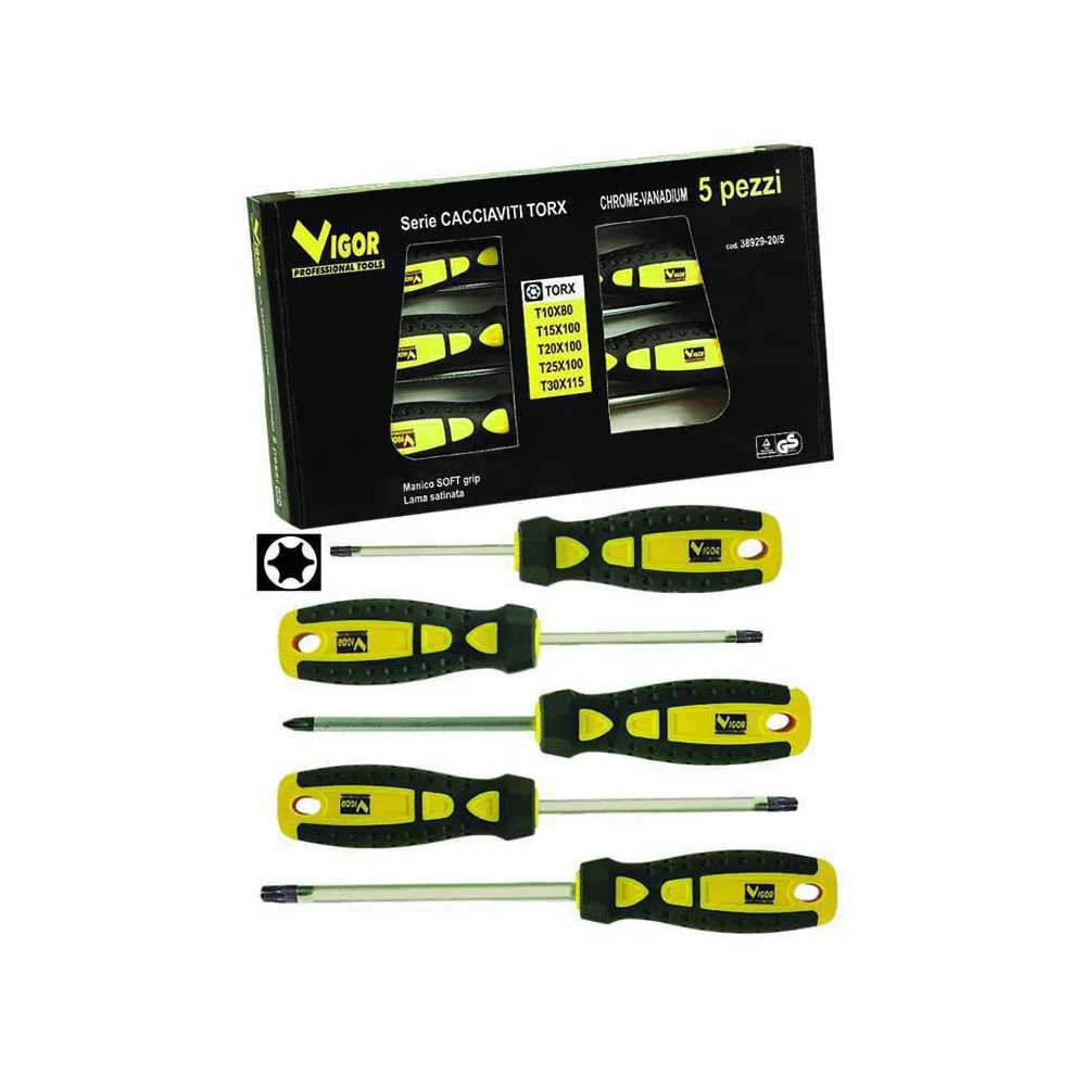SERIE CACCIAVITI VIGOR TORX 5 PEZZI