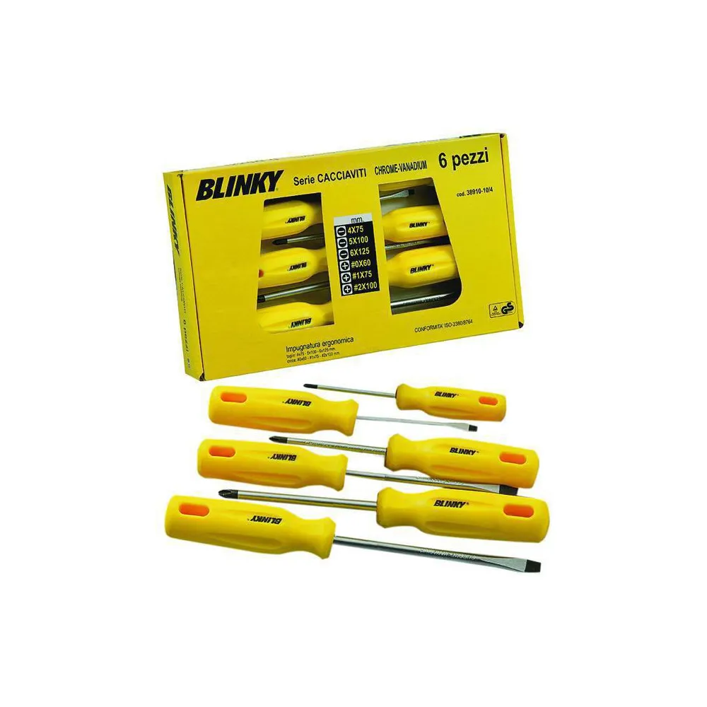 SERIE CACCIAVITI BLINKY TAGLIO A CROCE 6 PEZZI SERIE CACCIAVITI BLINKY TAGLIO A CROCE 6 PEZZI