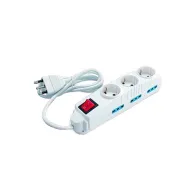 MULTIPRESE 9 PRESE CON INTERRUTTORE SCHUKO+BIPASSO SPINA 10A