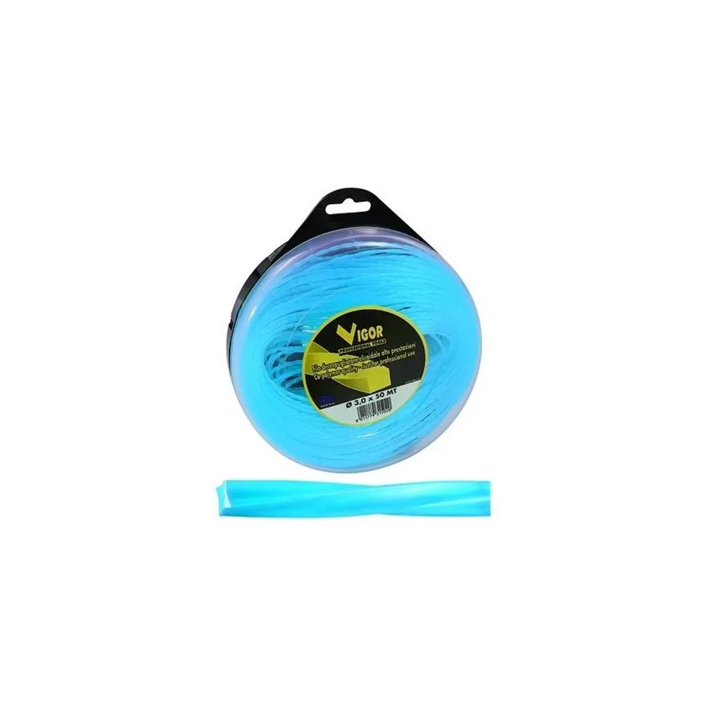 FILO IN NYLON PER DECESPUGLIATORE VIGOR 30MT BLU D 4.0MM