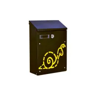 CASSETTE PER LETTERE IN ACCIAIO 21 x 8,5 x 30 NERO